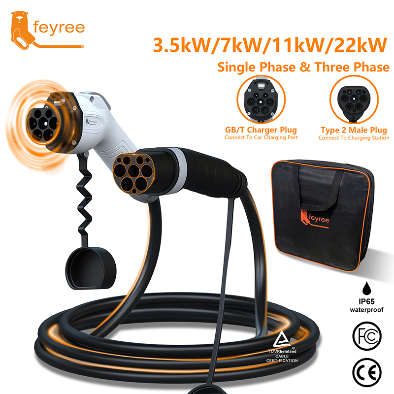Ev Charger Type 2 22Kw 32A 3 Phase - Кабель для зарядки электромобилей Feyree: штекер