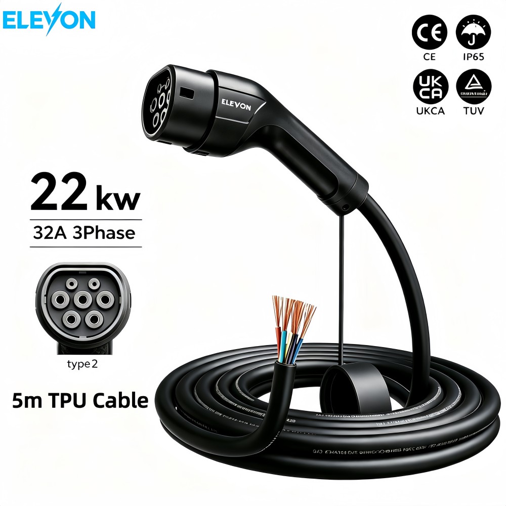Зарядное устройство ELEVON EV  – обзор и цена Ev Charger Type 2 22Kw 32A 3 Phase