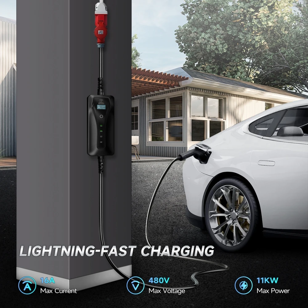 Зарядное устройство для электр – обзор и цена Type 2 Portable Ev Charger 11Kw Cee